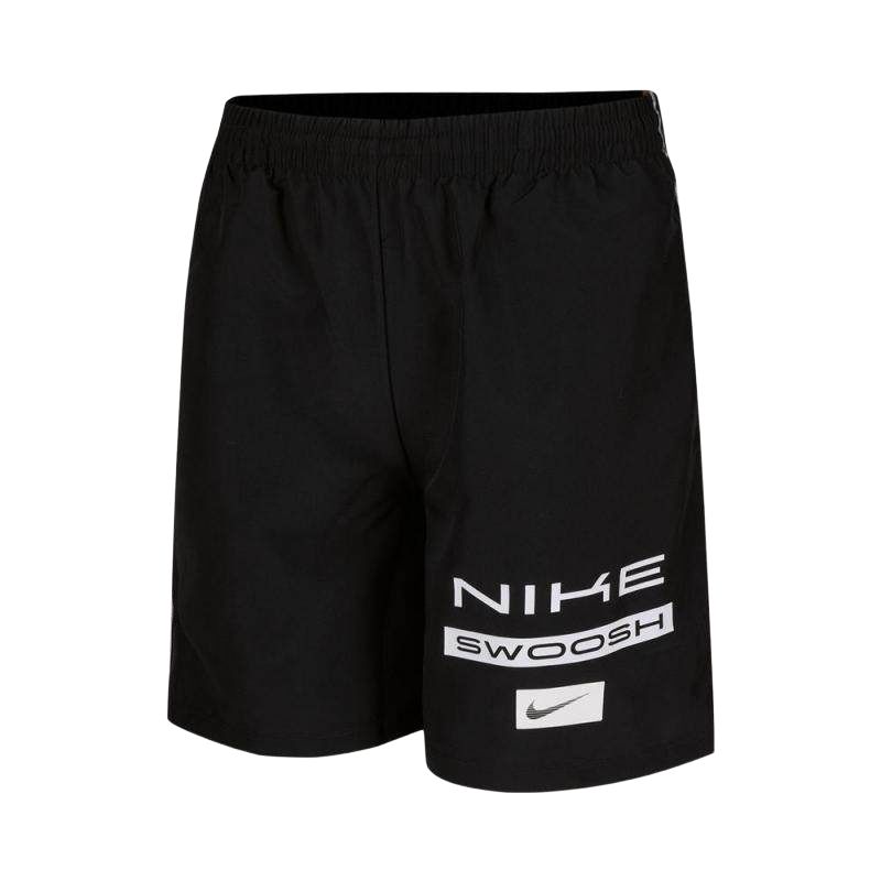 Nike Swoosh SS25 Moda Confortável Simples Versátil Calções Calções Homem Preto HJ3801010