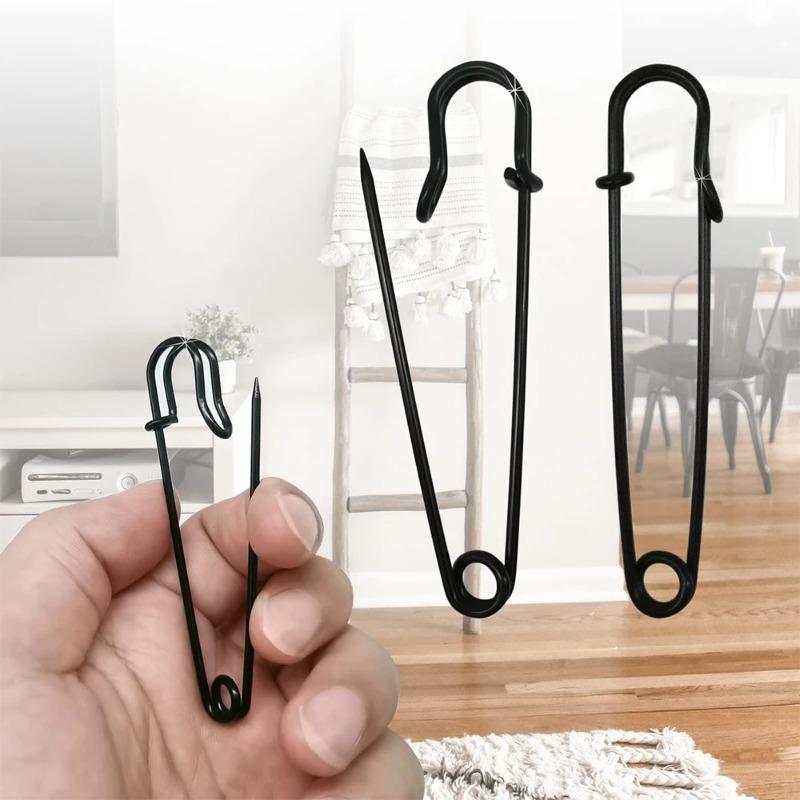 2026New Safety Pins with Safety Spring Lock Metal Safety Buckle Pin Fixed Safety Large Suitable Jewelry Making