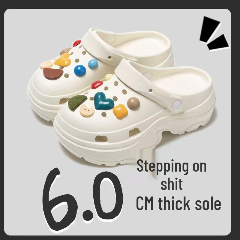 EVA Women's Height-Boosting Summer Clogs - Thick-Soled Beach Sandals for Petite Outdoor Use.