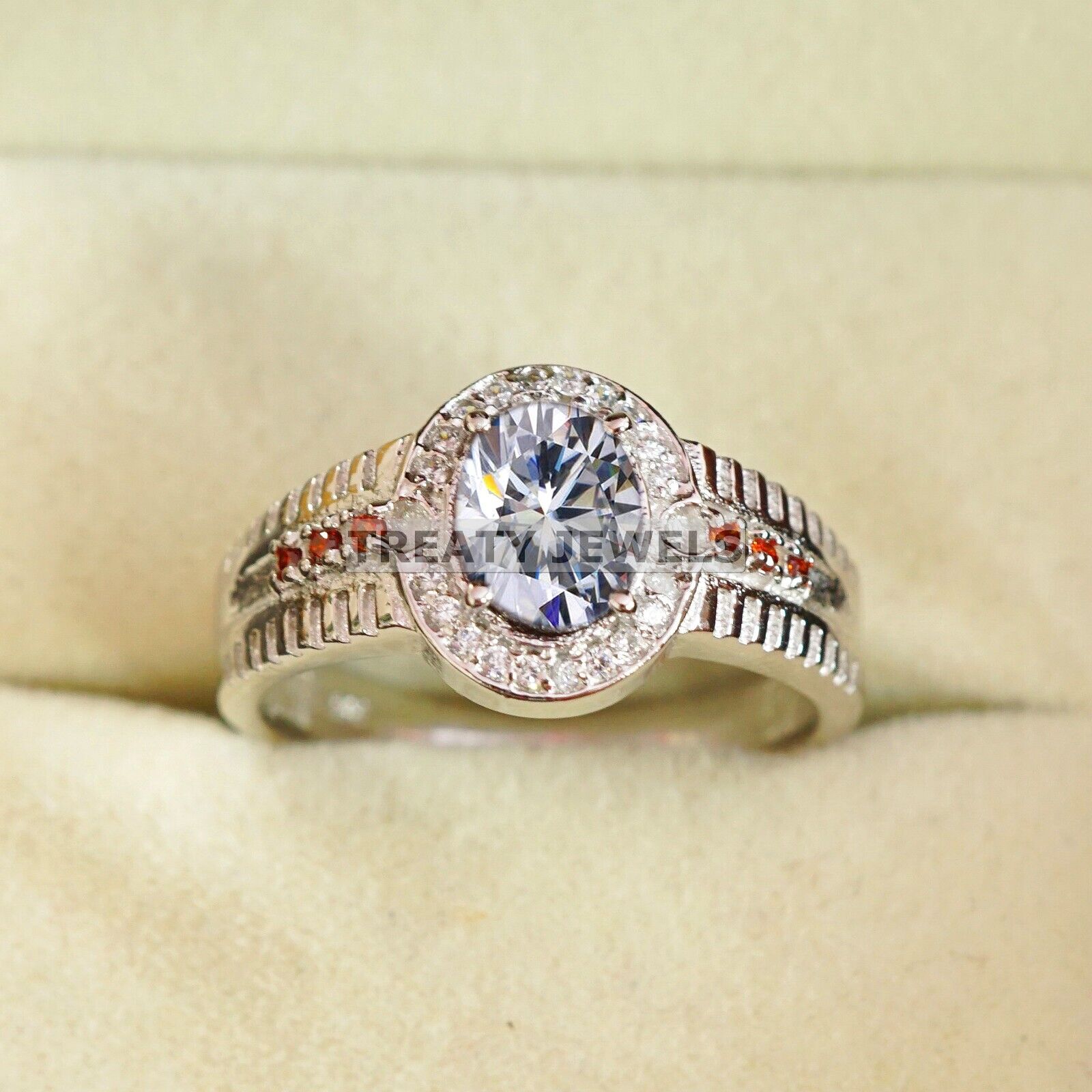 

Moissanite Oval Cut Gemstone With 925 Sterling Silver Ring For Men s #B282 JL375681931433 4-16 US срібний