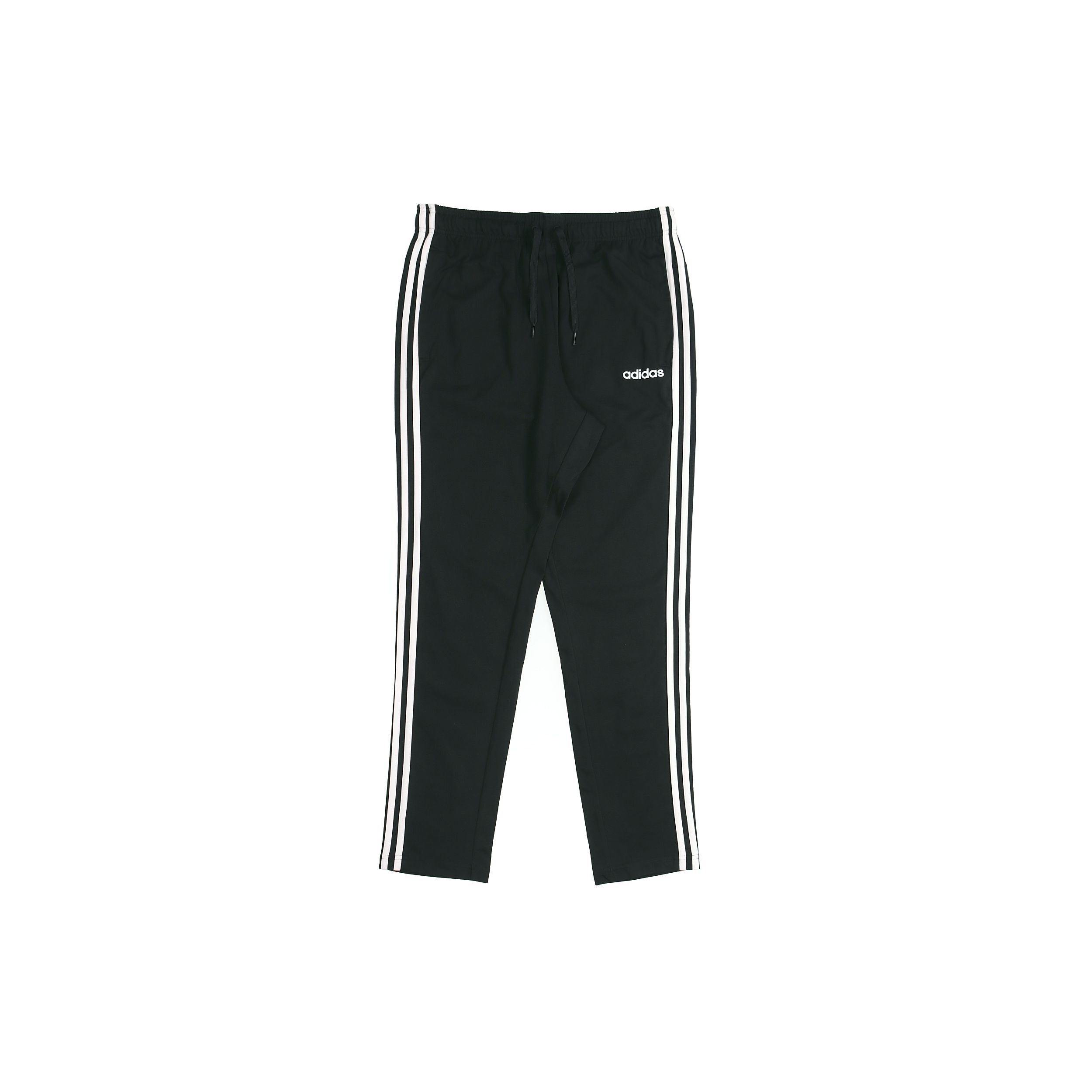Adidas Essentials 3-Stripes Tapered Open Hem Cotton Blend Track Pants Men Black/White DU0456 XXL