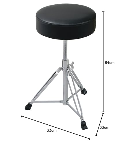 Kikutani Drum Stool, Drum Throne, Height Adjustable, 470-640mm, DT-002