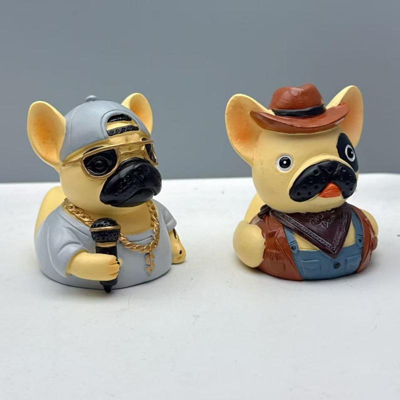 Bulldog Personality-themed Resin Tabletop Figurine for Home Decoration and Small Statue Accessory