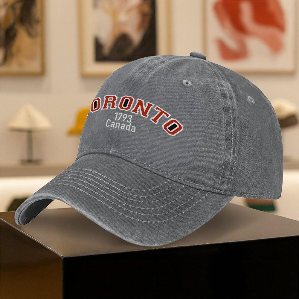 Toronto  Canada Printed Baseball Cap  Vintage Flat Cap for Unisex  Women