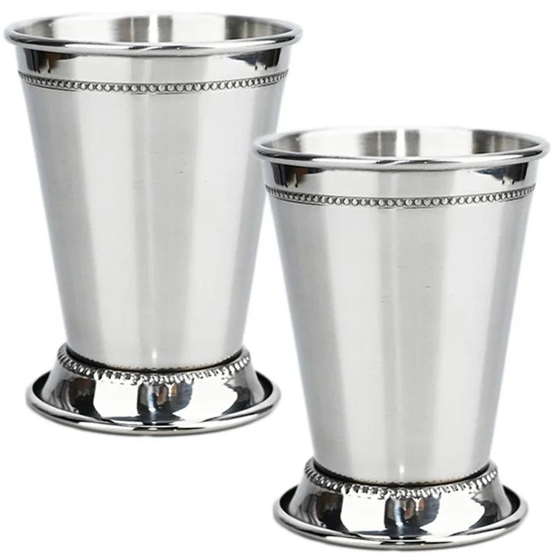 Tazza Mint Julep da 380ml Acciaio Inossidabile Tazza da Cocktail Tazza per Bevande Miste Martini Mojito Bevanda Bar Festa Bicchieri da Birra Julep Bar Bicchiere da Vino per uso quotidiano