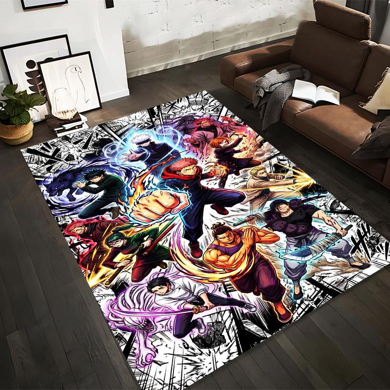 

Anime-Style Carpet with Energetic Characters and Action Design Suitable for use as an anti-slip for living room bedroom sofas 40x60cm( 15x23in )