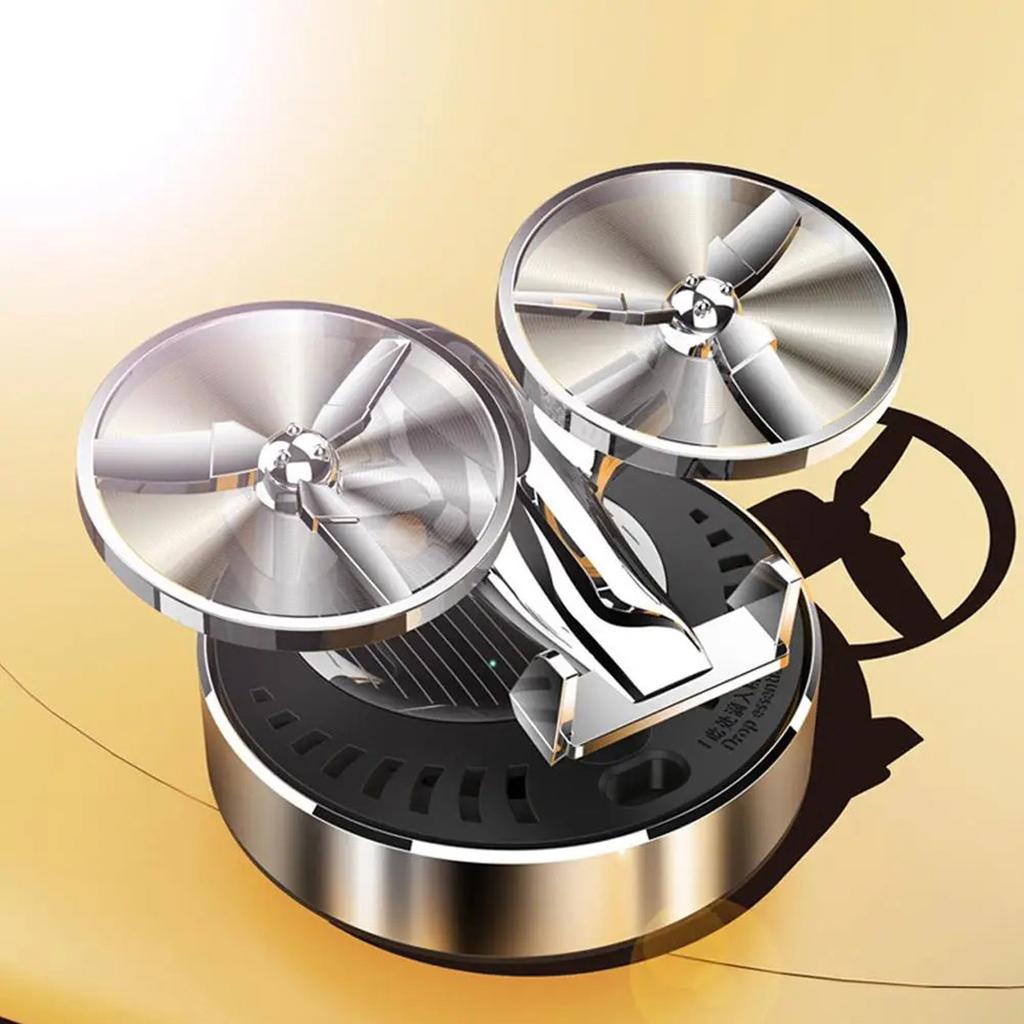 Solar Airplane Car Perfume Decor with Dynamic Rotation & Long Lasting Floral Fragrance Solar Airplane Car Freshener