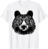 Mens Papa Bear Face Sunglasses Papa Bear Lover Father's Day T-Shirt Mens Womens Tees Top