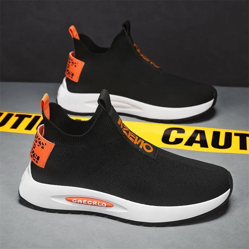 Fashion Fashion Men's Mesh Casual Shoes Breathable Soft Men Sports Shoes Slip-on Men Platform Sneakers New Male Loafers Chaussure Hommes