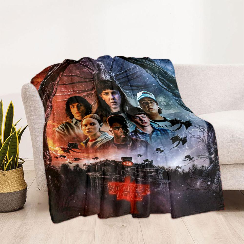 Stranger Things Blanket Suitable for sofas,travel, living rooms also a good gift for friends and family Suitable for all seasons.