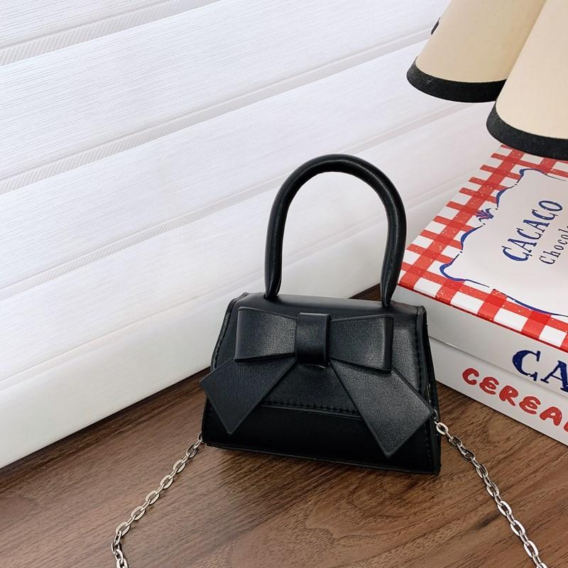 Childrens Pu Mini Shoulder Bag With Butterfly Bow For Daily Use