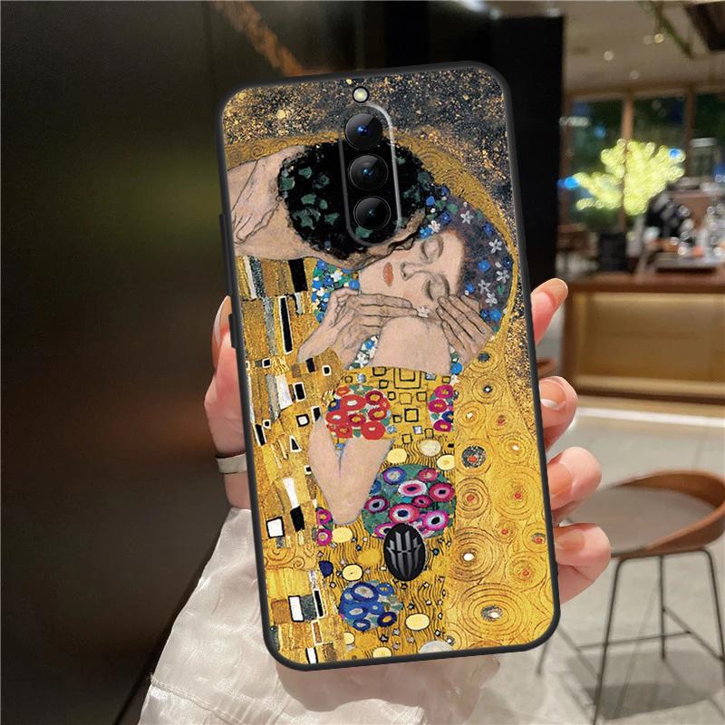 The Kiss Gustav Klimt Painting Case For ZTE Nubia Red Magic 10S 9S 8S 10 9 8 11 Pro Plus 6 7 6S 7S For RedMagic 10 Air Cover