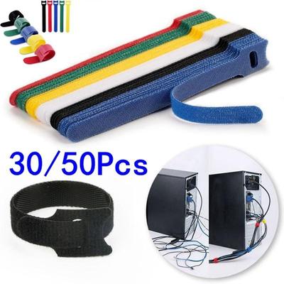 30 Stück/50 Stück abnehmbare Kabelbinder, Farbe, wiederverwendbare Nylon-Kabelbinder, T-Typ-Kabel-Organizer