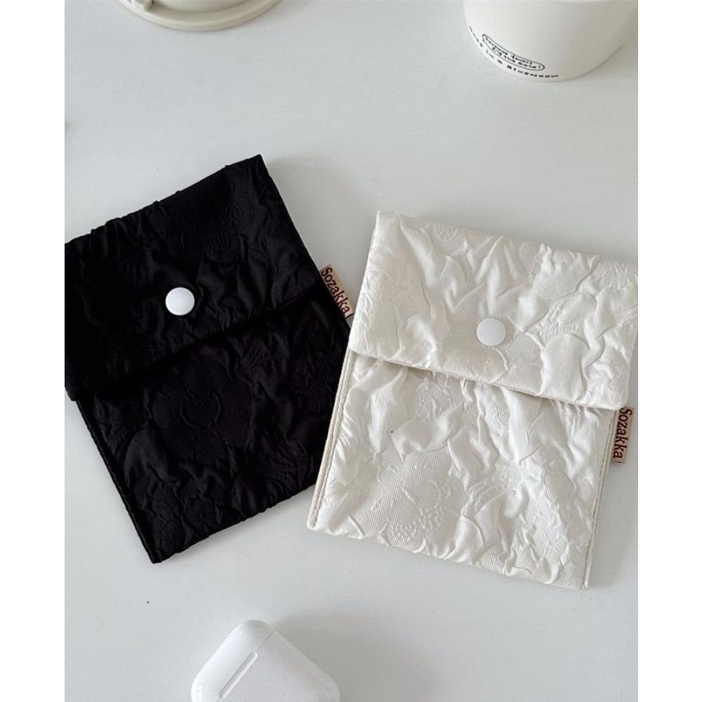 Damenbinden Aufbewahrungstaschen Koreanisch Niedlich Blume Große Kapazität Mädchen Cartoon Menstruation Tampon Organizer Tasche Mini Tasche