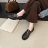 Loafers women's one-pedal 2025 spring and autumn new fashion versatile British lazy love thick heel small leather shoes