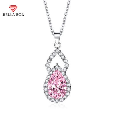 Gourd Shaped Zircon Pendant Necklace Multiple Colour Fashion Wedding Engagement Jewelry