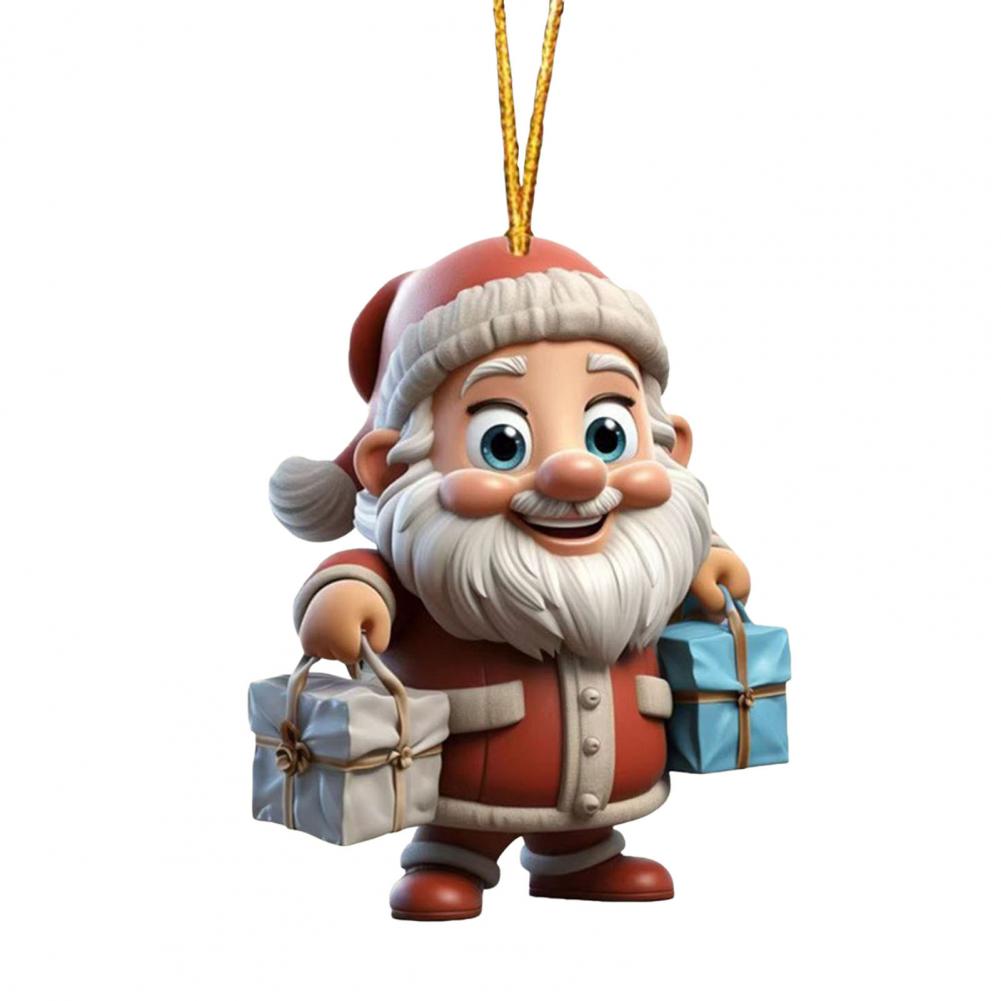 Festive Hanging Decoration Christmas Tree Ornament Festive Santa Claus Hanging Decorations for Christmas Tree Set of 7 for Home