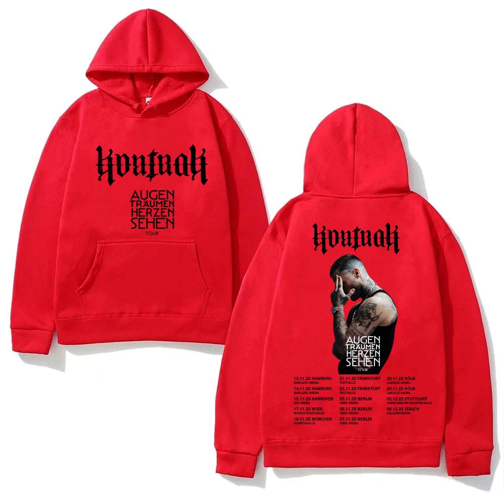 Kontra K 2025NEW Hoodie Graphic Print Punk Sweatshirt AUGEN TRÄUMEN HERZEN SEHEN TOUR Popular Clothing Unisex Pullovers
