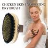 Borst Kycklingskinn Exfoliering Torr Borste Trä Meridian Massageborste Cellulit Muskelborste Hem