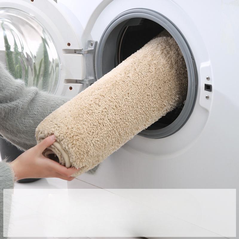 Fleece Engraving Bathroom Thickening Mat Bath Non-slip Carpets In Wash Basin Bathtub Side Floor Rug Shower Room Doormat Memory Foam 3D Pad