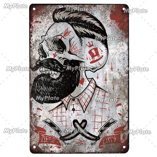 BARBER Tin Sign Metal Sign Retro Plaque Home Decor Metal Vintage Man Cave Bar Pub Club Home Wall Decoration