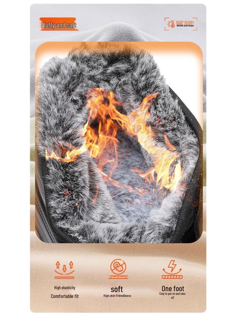 Men's Winter Non-Slip Warm Waterproof Cotton Shoes for Middle-Aged and Elderly