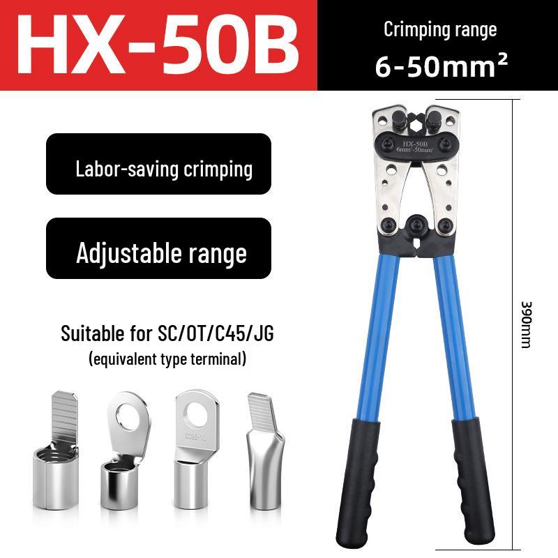 HX-50B Copper Lug Wire Crimping Pliers for SC/JG/UT/OT Terminals
