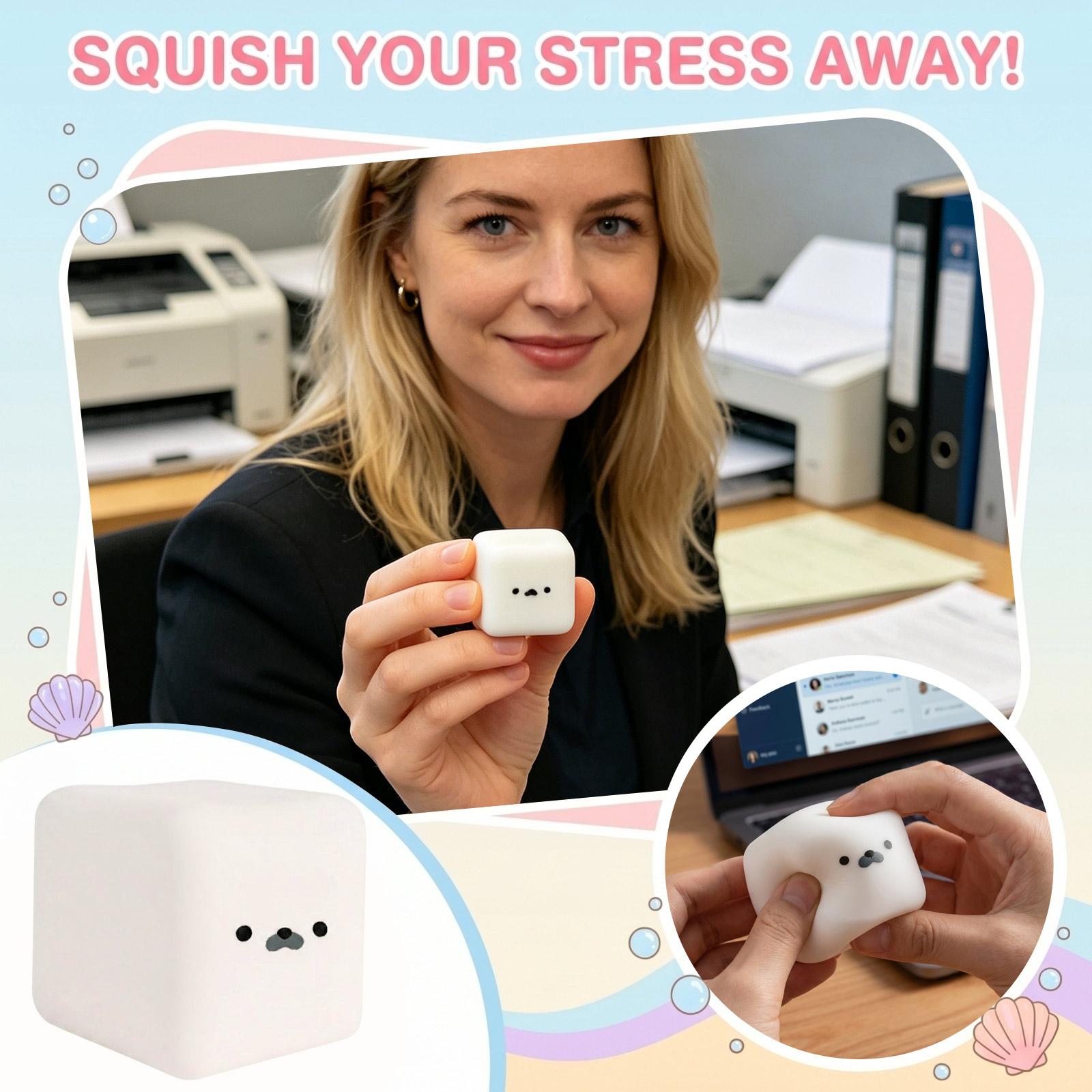 

Tofu, Stress Toy, Soft Moldable Dough Block With Slow Rising Texture, Silky Ball For Anxiety Relief One Size белый
