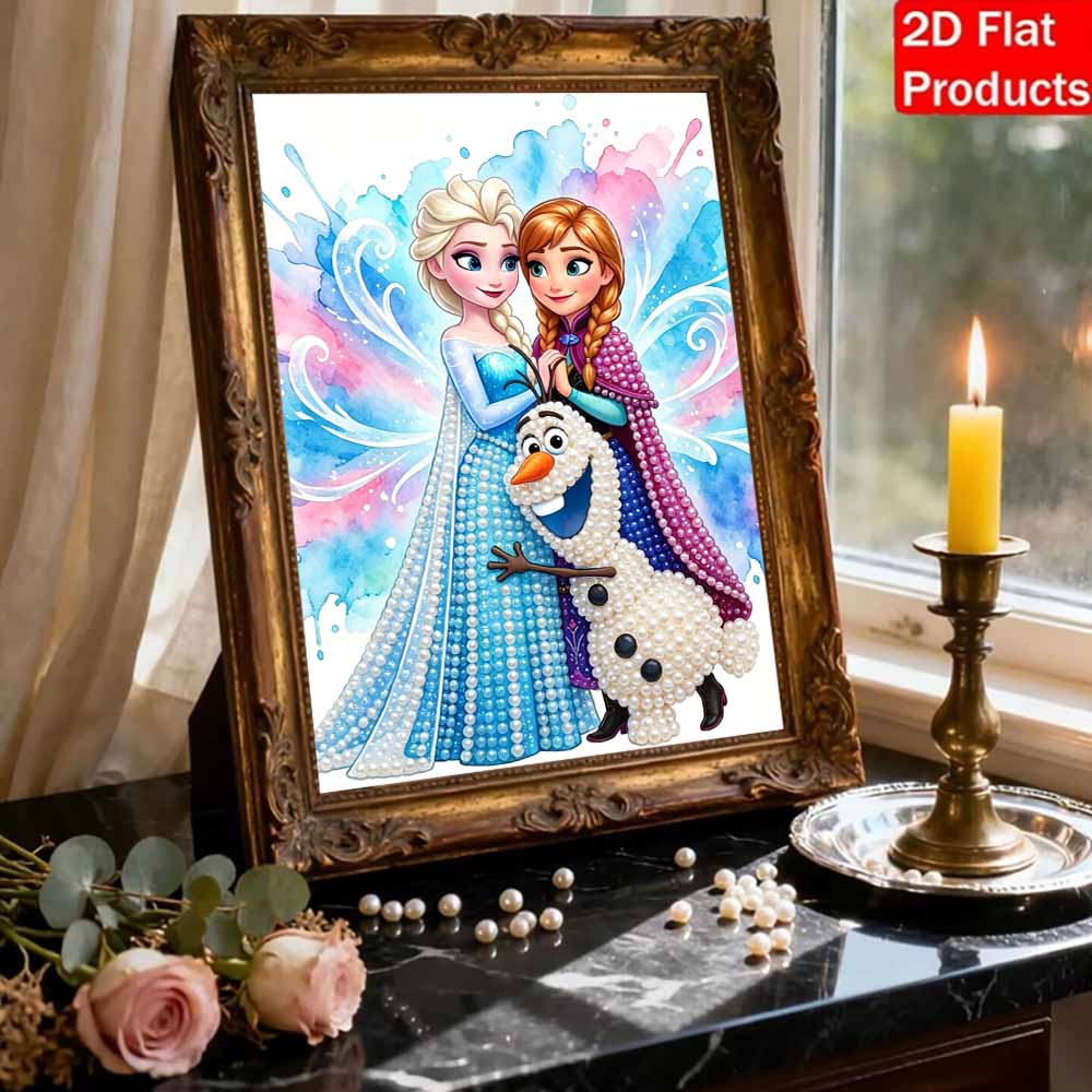 Disney Pearl Painting Frozen Princess Art Kit Adult Beginner Home Wall Decor Special Shape