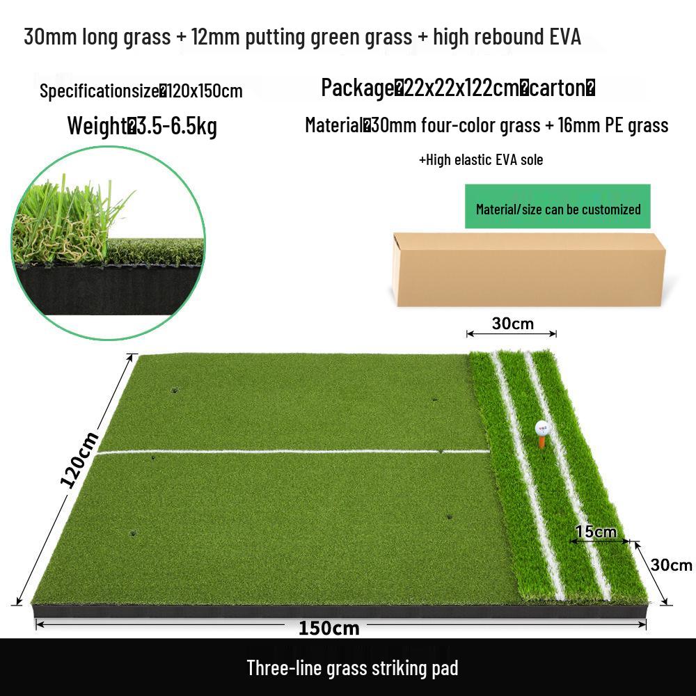 Outdoor Golf Swing Practice Mat for Training 5mm High Resilience EVA Base