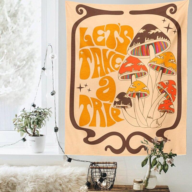 Quotes Mushroom Tapestry Wall Decor Girls Dorm Room Wall Hanging Aesthetic Quotes Mushroom Tapestry Wall Decor Girls Dorm Room Wall Hanging Aesthetic