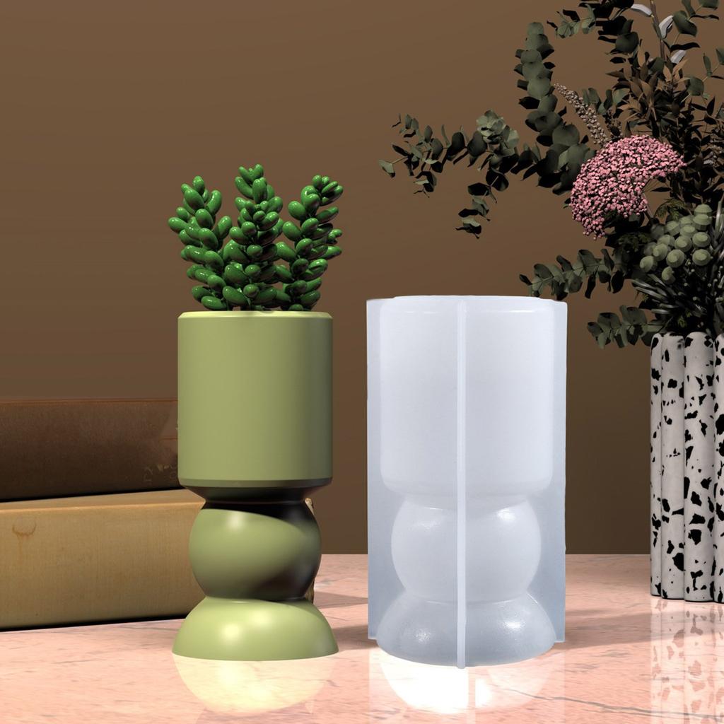 Unique Candle Holder Molds Crafting Molds Round Shape Candle Base Moulds Silicone Texture for Crafting Candlesticks