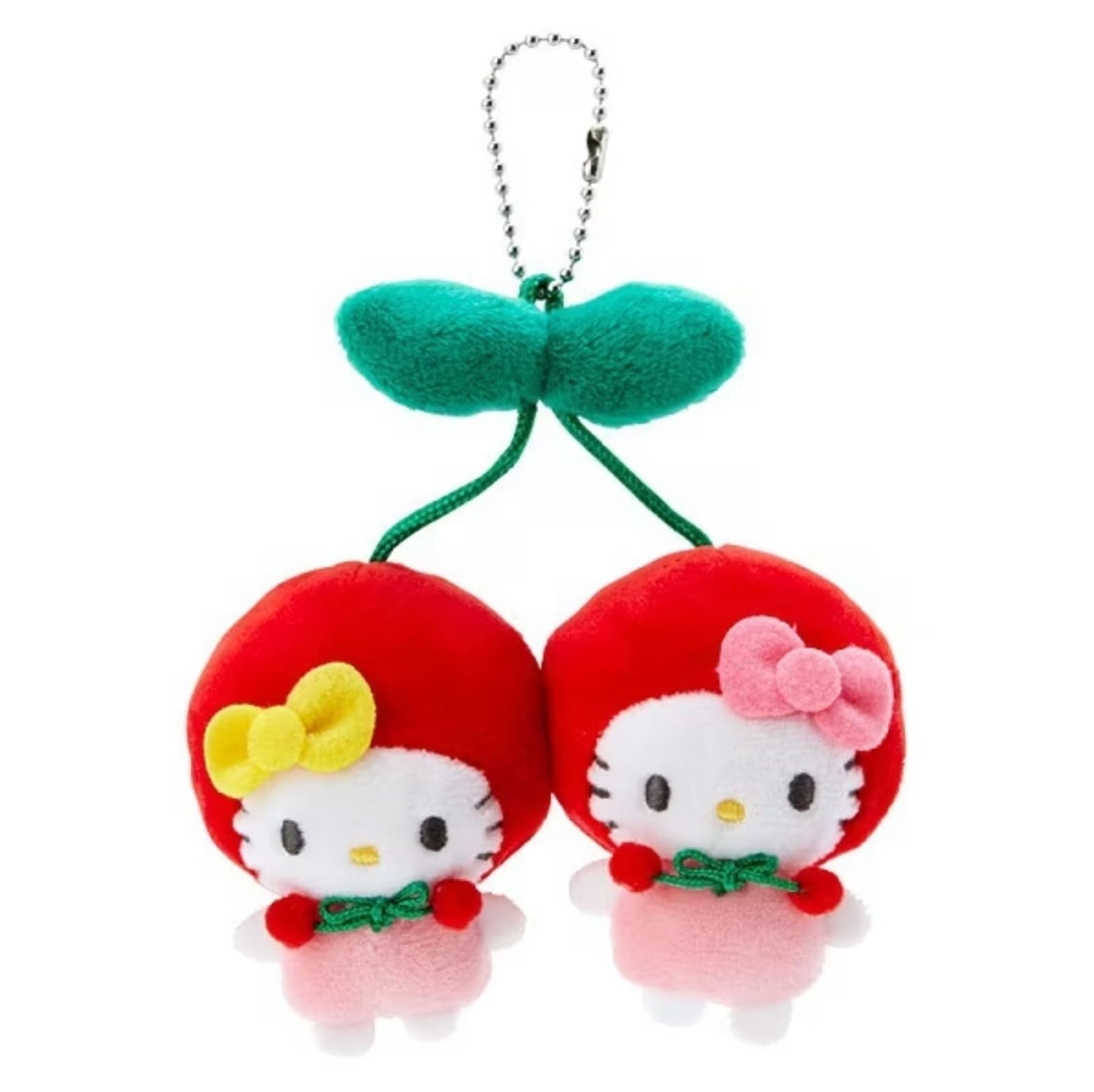 

Cherry Cinnamoroll Hello Kitty Kuromi Pompompurin Plush Mascot Holder Pendant Plush Key Ring Key Chain Cute Character Goods [Reloading] (Hello Kitty)