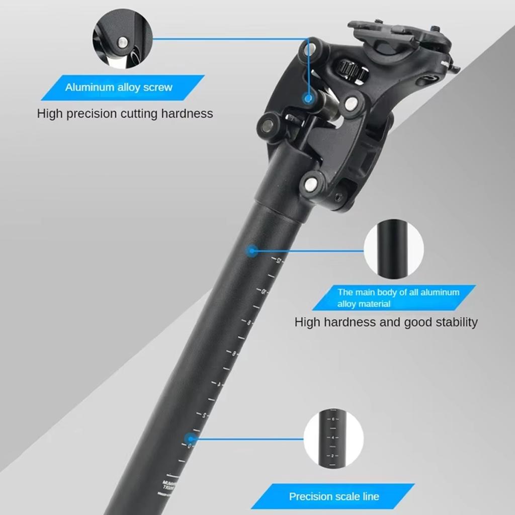 Aluminum Alloy Mountain Bikes Seatpost with Shock Absorption Mountain Bicycles Suspension Seatpost Seat Tube for Riding