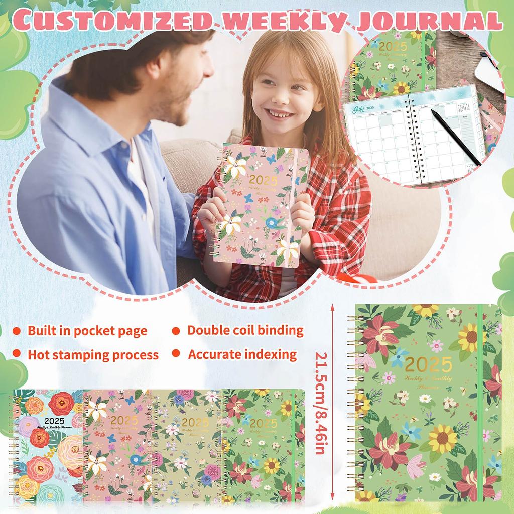 Notebook Daily Planner A5 Coil Schedule Customized Weekly Planner 2025