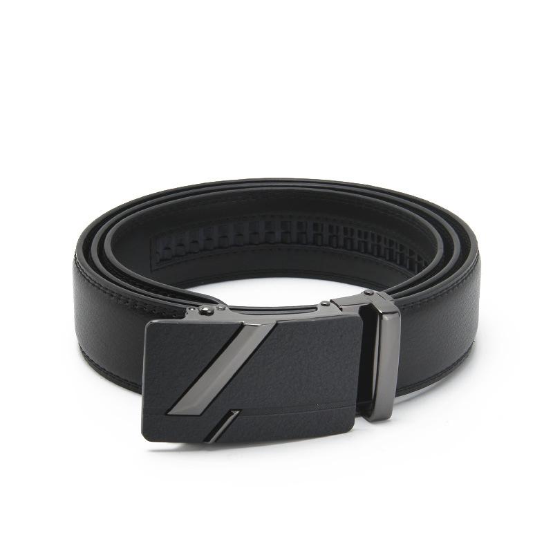 Frosted Automatic Buckle Opening Two Layer Cowhide Belt Business and Casual Men's Trendy Belt