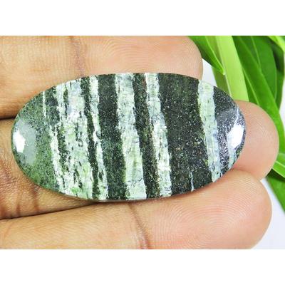 50Cts. Natural Green Swiss Opal Crystal Oval Cabochon Gemstone 23X42X05 MM SK-726