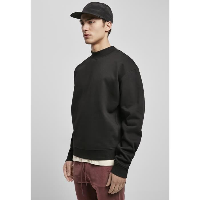 Sweatshirt Urban Classics Mock Neck Crew (GT) - Noir - 5XL