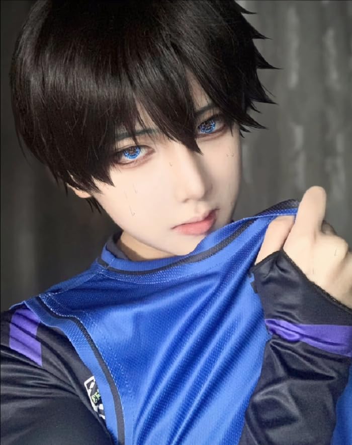 Sizuuenn Blue Lock Kiyoshi Isagi Yoichi Wig Cosplay Heat Resistant Wig High Temperature Hair Yarn Cosplay Wig Dedicated Net Events School Festivals
