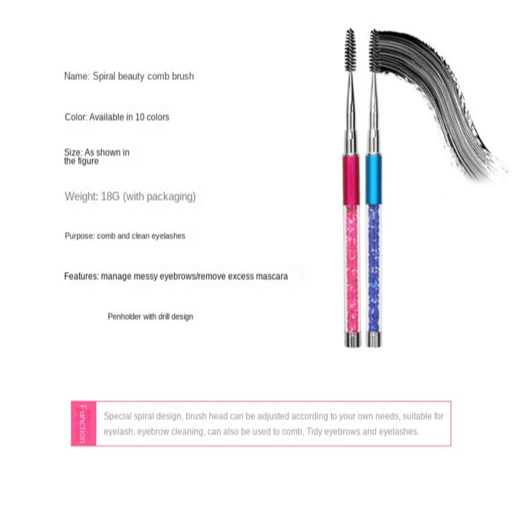Adjustable Radian Spiral Mascara Brush with Cap Tube Eyelash Brush Grafting Mascara Brush  Women