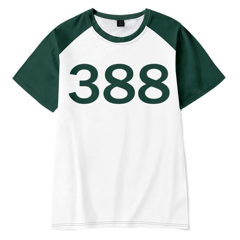 Men Women Clothing Fitness Squid Game 3 Print O Neck Man T-shirt for Male Oversized New Men T-shirts Tops