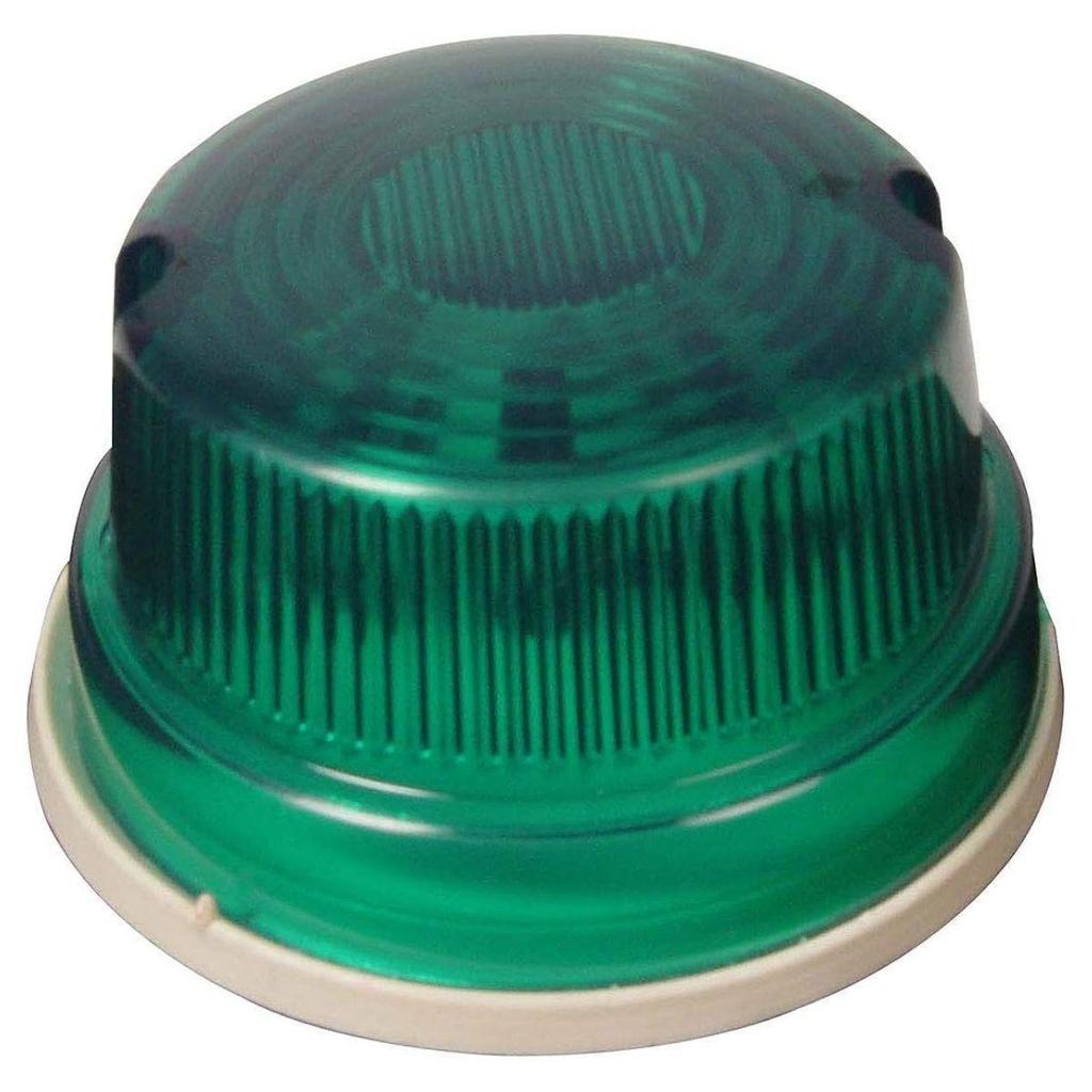 2Pc Green Round LED Marker Indicator Tail Lights 24V – Universal Trailer RV Truck Tractor Lights Compatible with Hinomoto Kubota Iseki Yanmar