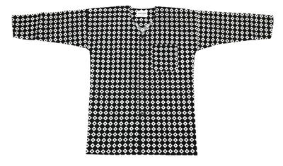 Musashino Murakami Clothing Koiguchi Left Chest Dabo Perfect for Work HOOH Size Uniform Japanese-patterned Shirt, 3/4 Sleeves, Pocket, Shirt,