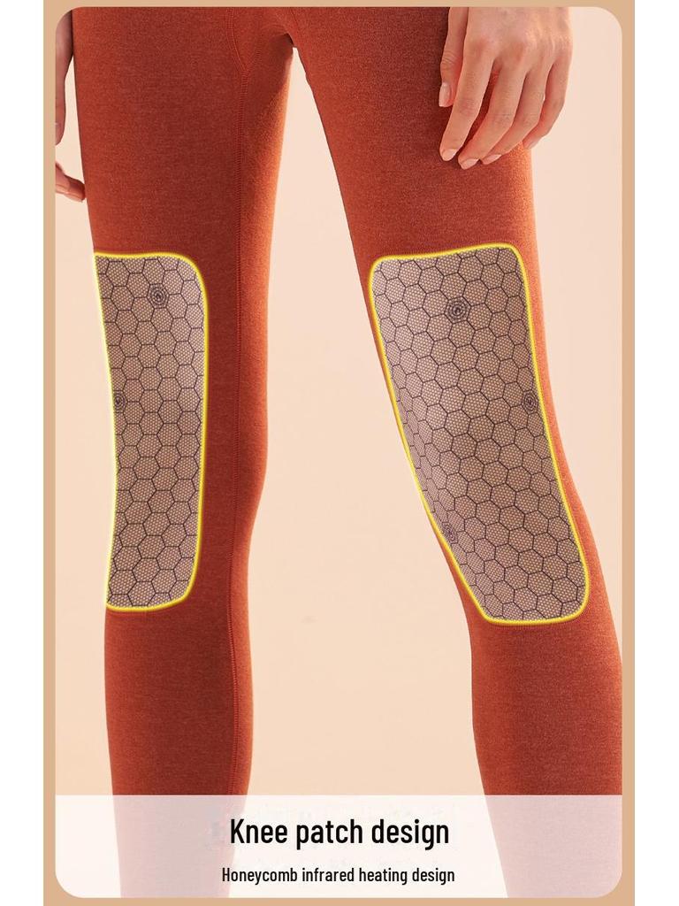 Men's Black Gold Cashmere Silk Thermal Underwear Set - High Elastic, Thick Autumn Round Neck Top and Pants