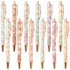 Cute Cartoon INS Print Pen Luxury Heart Flower Pens Portable Press Metal Pen  Office Supplies