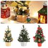 PVC Mini Artificial Christmas Tree Red Artificial Pine Tree  Hotel Cafe Table