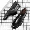 Fashion 2025 Black Soft Leather Men Heighten Formal  Casual Business Men Oxfords Suit Shoes