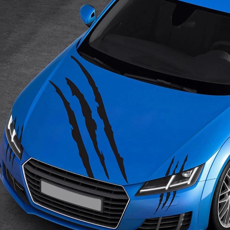Lustiger Autoaufkleber Reflektierend Monsterkralle Kratzstreifen Markierungen Kratzer Vinyl Aufkleber Auto Scheinwerfer Karosserie Dekor Aufkleber