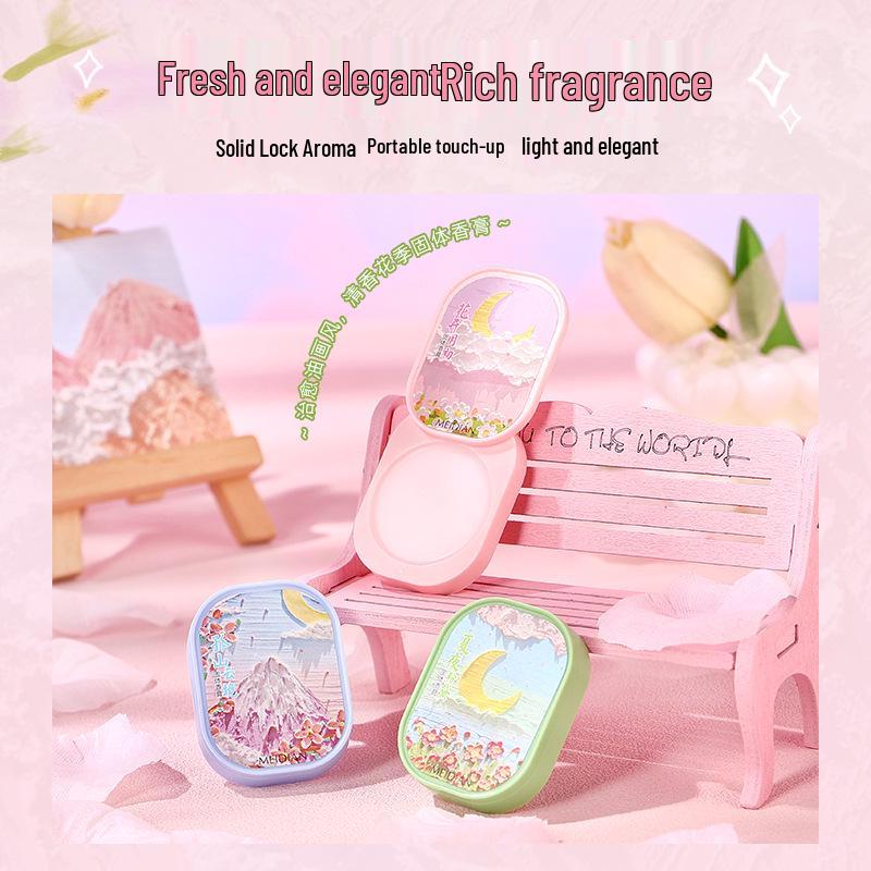 Charm Point Solid Perfume Set: Ancient Style Portable Fragrance with Plastic Lid
