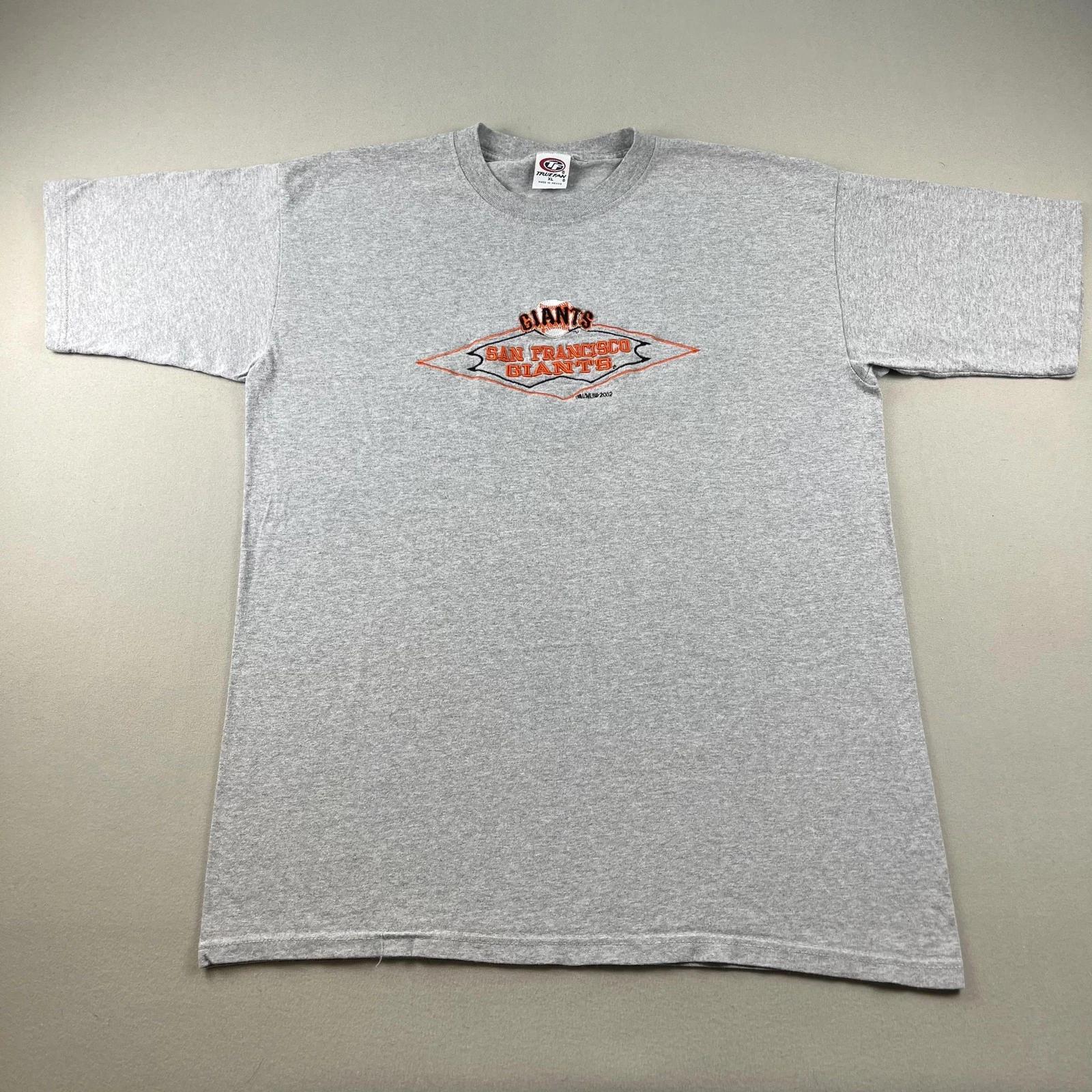 Vintage San Francisco Giants T-Shirt Mens XL Gray Embroidered MLB Baseball y2k M